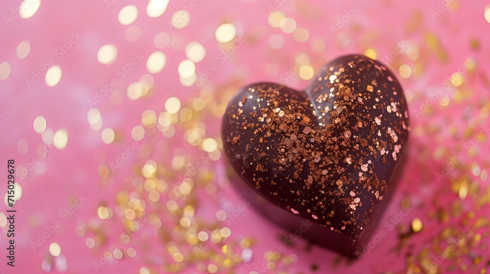 Chocolate heart for Valentine's day Chocolate heart for Valentine's day