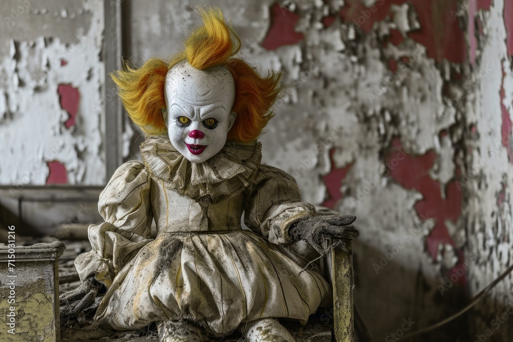 Fototapeta premium An evil clown doll.