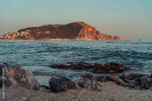 Fototapeta Naklejka Na Ścianę i Meble -  Riwiera Turecka, plaża nad Morzem Śródziemnym.