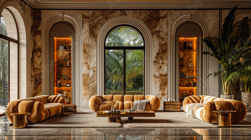 Artful Design in Home Decor. A Stylish Living Room