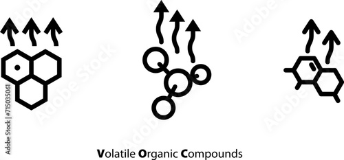 Volatile Organic Compounds icon, voc icon , vector illustration photo