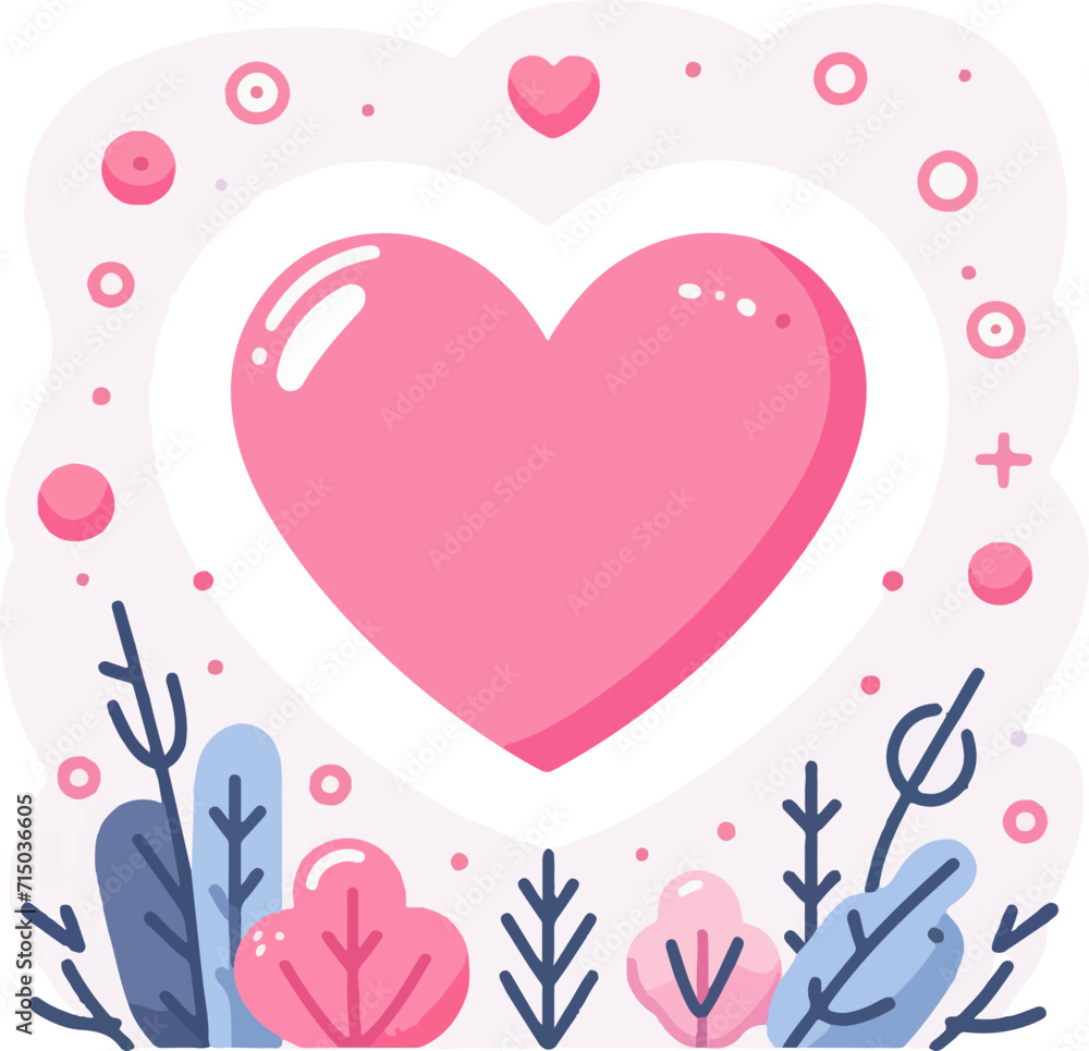 pink background with heart valentines love