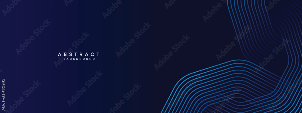 Abstract Dark Navy Blue Waving circles lines Technology Background. Modern gradient with glowing lines shiny geometric shape and diagonal, for brochure, cover, poster, banner, website, header Abstract Dark Navy Blue Waving circles lines Technology Background. Modern gradient with glowing lines shiny geometric shape and diagonal, for brochure, cover, poster, banner, website, header