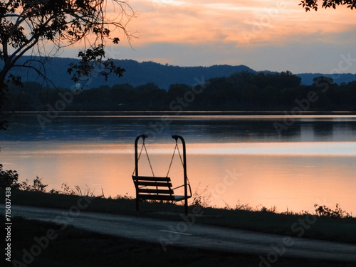 sunset on the lake