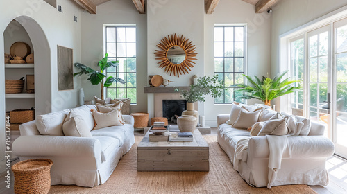 Eclectic Living Room Elegance.Stylish Interior Retreat