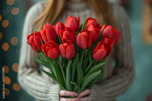 bouquet of tulips, International Women's Day