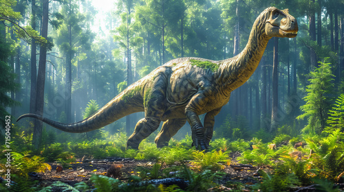 Giant Brachiosaurus.Dinosaur Realms Revealed © EwaStudio