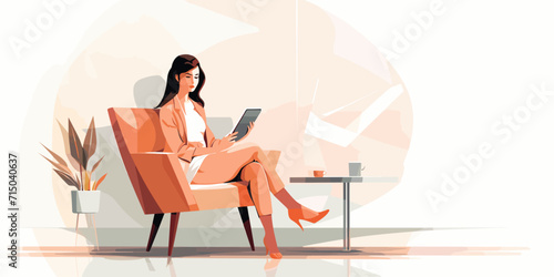 woman sitting on a chair
