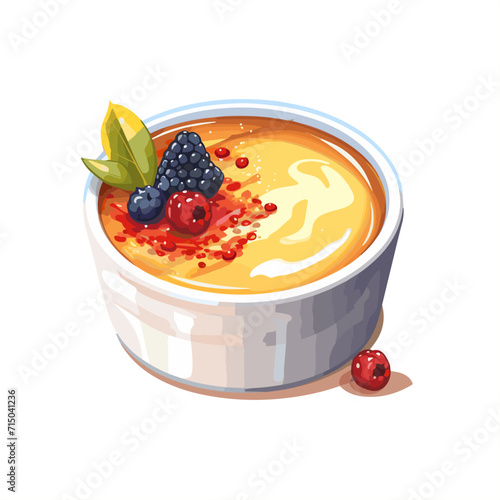 CREME brulee desert food element decor