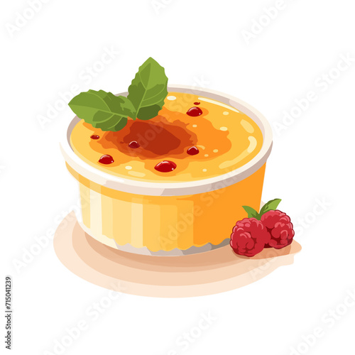 CREME brulee desert food element decor