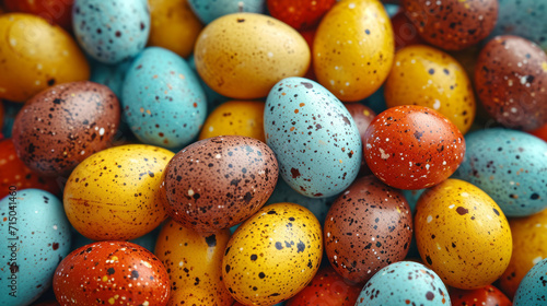 easter eggs multicolored close up background
