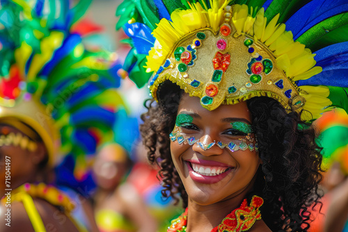 People celebrate brazilian carnival generative ai photo