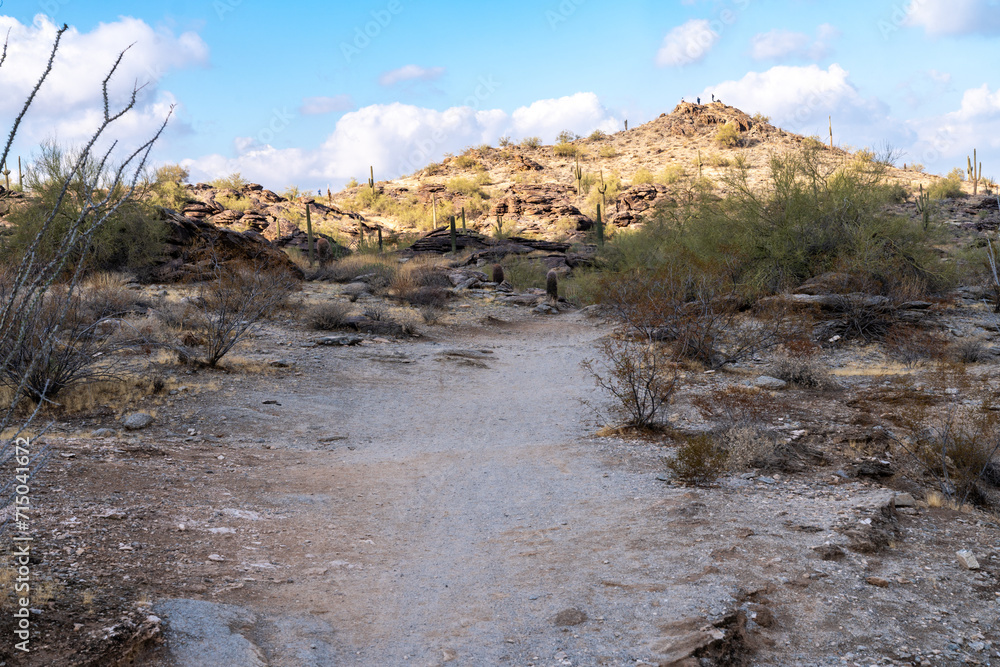 The Mormon and Hidden Valley trail at South Mountain Park near Phoenix Arizona The Mormon and Hidden Valley trail at South Mountain Park near Phoenix Arizona