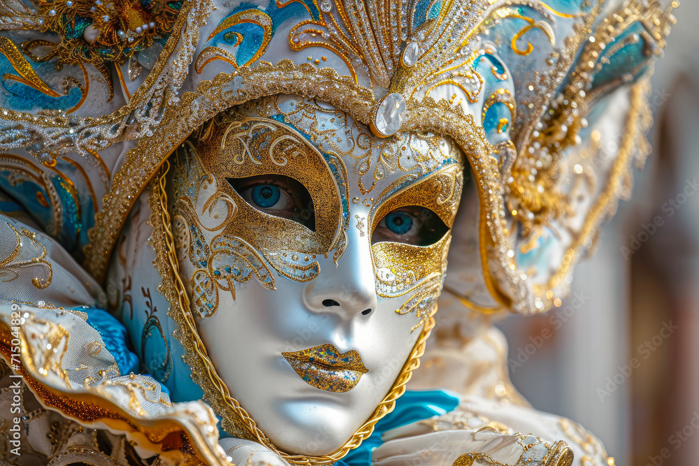 Venetian carnival mask generative ai