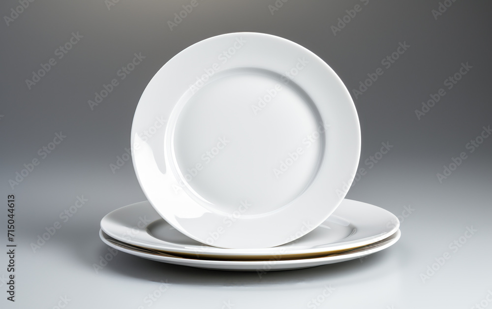Set of plates on table Set of plates on table