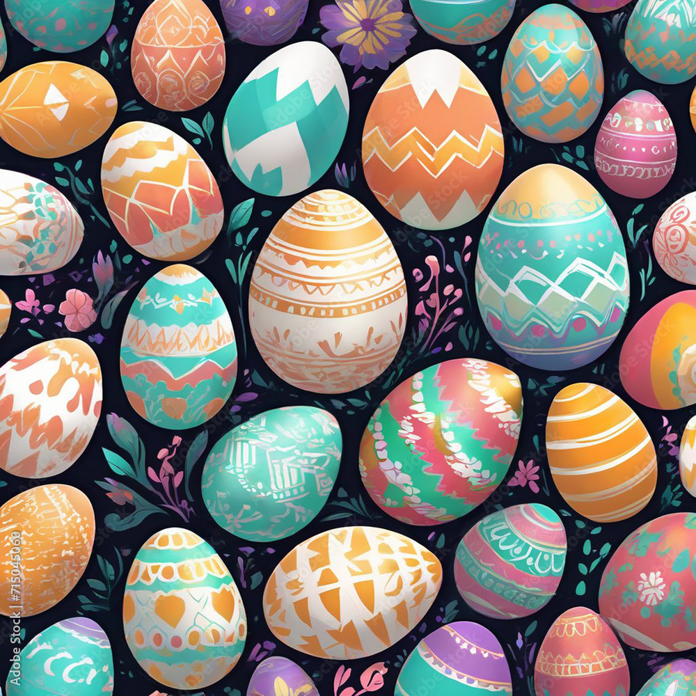 Obraz premium colorful easter egg holidy eggs