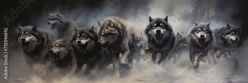 Leinwand Poster The Enchanting Wild Wolf