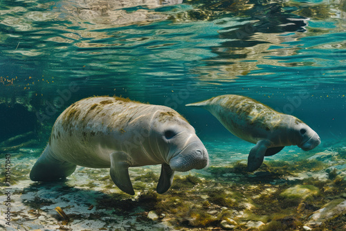 West India Manatees of the Crystal River 