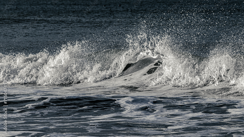 Fototapeta premium waves breaking on the beach