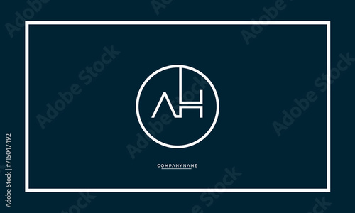 AH or HA Alphabet letters icon logo monogram