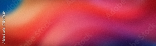 Grainy color gradient wave background, purple red yellow blue colors banner poster cover abstract design, copy space