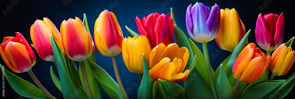 Vibrant Tulip Blossoms. Fresh Blooms Vibrant Tulip Blossoms. Fresh Blooms