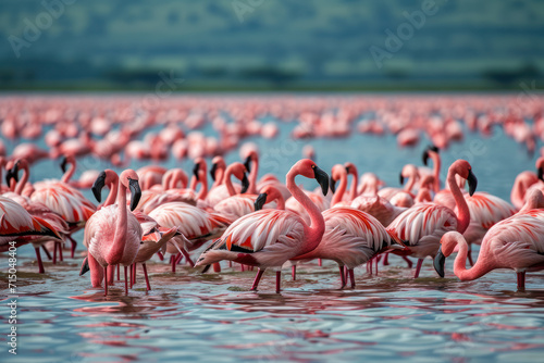 Flamingos at Nakuru Lake  Kenya