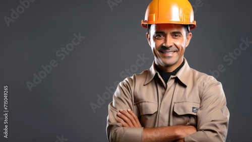 Confident Engineer with Safety Helmet