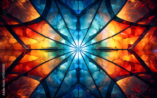 colorful vivid abstract kaleidoscope pattern photo