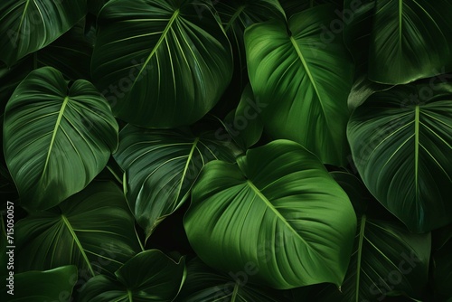 closeup_tropical_green_leaf_background._Flat_lay_