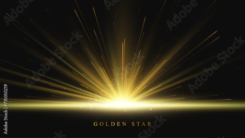 Abstract star or sun. Explosion effect. Fast motion effect. Vector background