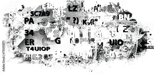 Glitch distorted grange shape . Noise grungy logo . Trendy defect error shapes . Glitched frame .Grunge textured . Distressed effect .Vector shapes