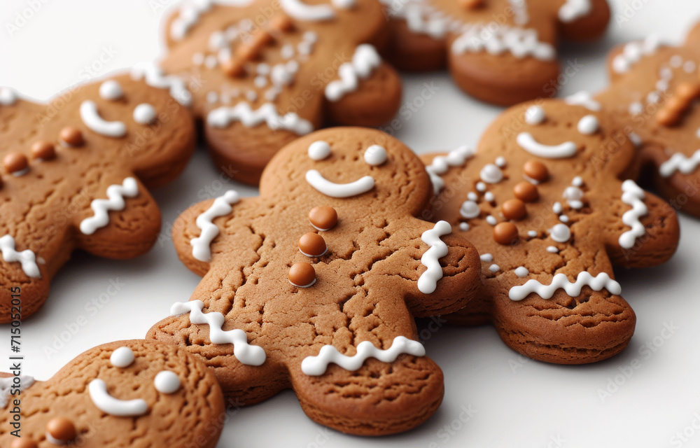 Close Up of Group of Ginger Cookies