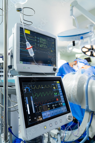 Medical surgery modern equipment. New technologies operating devices.