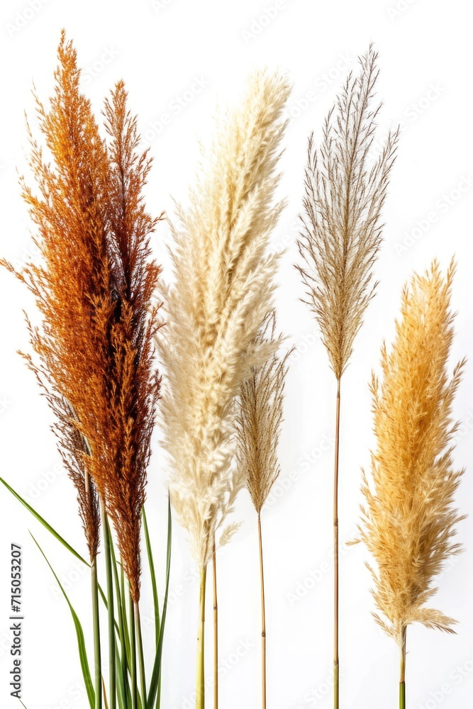 A group of different colored plants arranged on a white surface. Can be used as a vibrant background or to represent nature and diversity A group of different colored plants arranged on a white surface. Can be used as a vibrant background or to represent nature and diversity