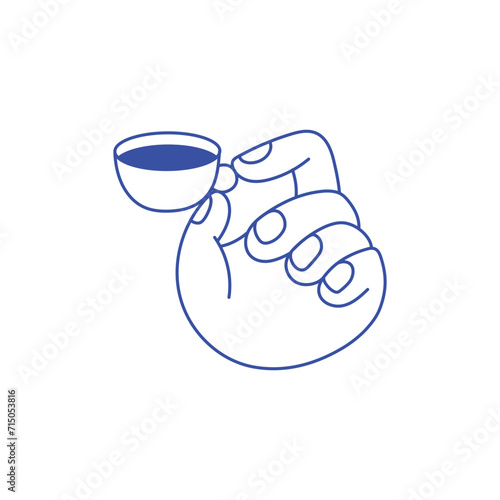 Vector logo design template and graphic elements for advertising, branding, posters and banners, funny cartoon illustrations with smiling character, coffee cup mascot, print and sticker