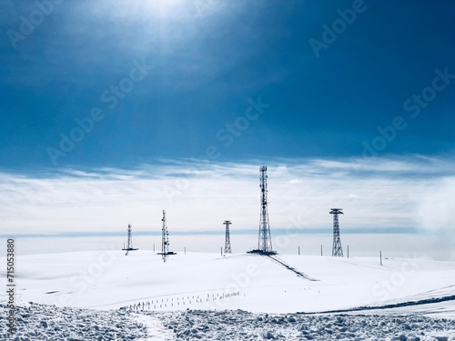 ski resort in winter