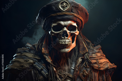 skeleton of a pirate