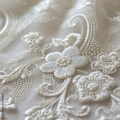 white lace fabric with lace