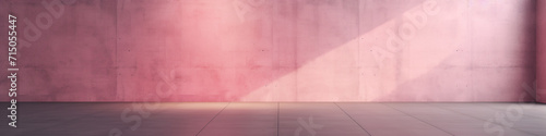 Background image of an pink empty space with a play of light and shadow on the wall and floor