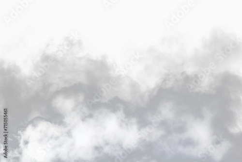 Ethereal Mist: White Fog or Smoke Cloud in Greys, Blacks, and Whites Isolated on Transparent Background