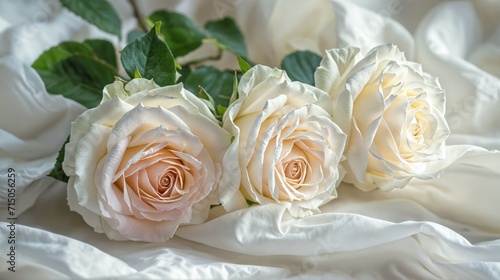 A Bouquet of white rose for Valentine s day.
