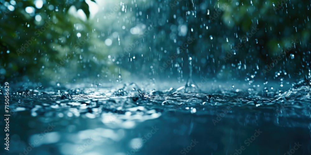 A close-up view of a puddle of water with trees in the background. This image can be used to depict nature, reflections, or tranquility. A close-up view of a puddle of water with trees in the background. This image can be used to depict nature, reflections, or tranquility.