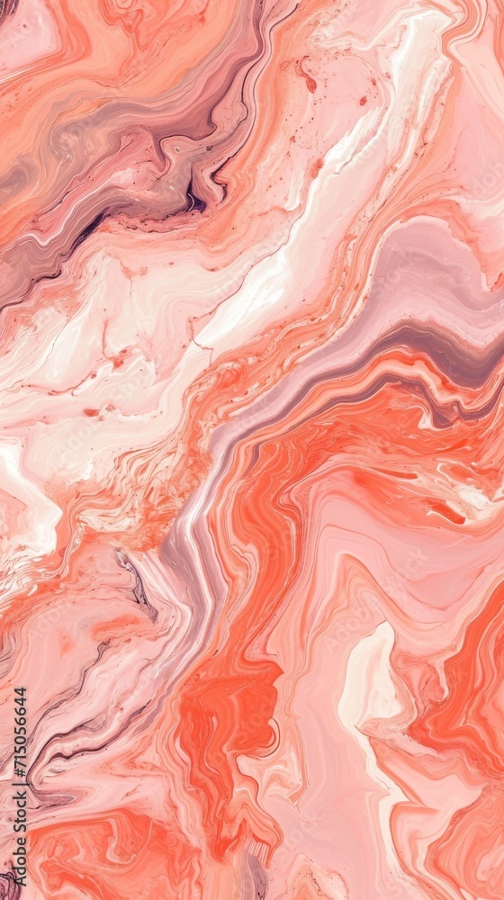 Pink and Orange Marble Background, Smooth and Vibrant Stone Pattern for Design Projects