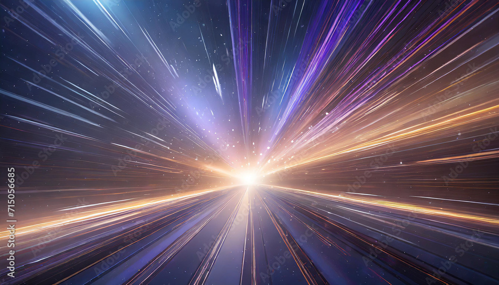 Futuristic light speed concept with vibrant hues, abstract lines, and cosmic patterns in a mesmerizing space warp backdrop Futuristic light speed concept with vibrant hues, abstract lines, and cosmic patterns in a mesmerizing space warp backdrop