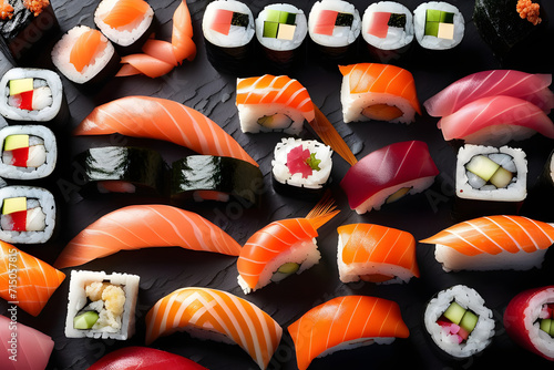 set of sushi. 