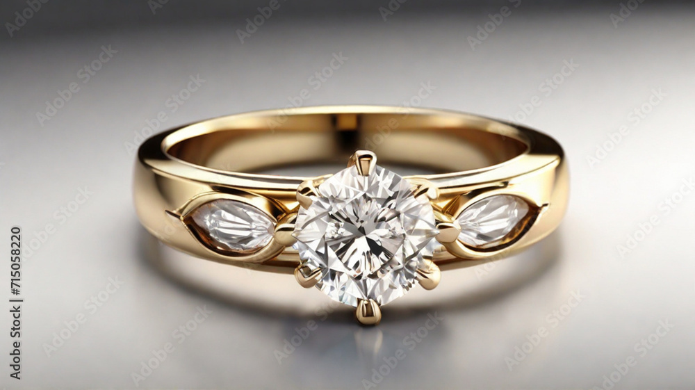 Beautiful luxurious diamond wedding ring, close up Beautiful luxurious diamond wedding ring, close up