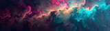 Abstract Painting of Colorful Clouds in the Sky