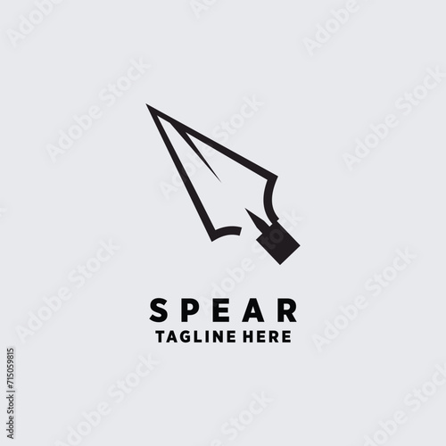 Vector spear logo vector icon template design