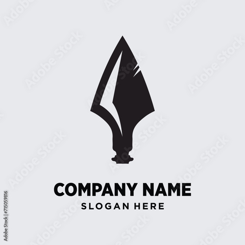 Vector spear logo vector icon template design